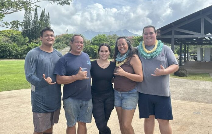 AHK-Ohana Photo: ʻĀina Hoʻokupu o Kīlauea Executive Director Yoshito L’Hote and his ʻohana