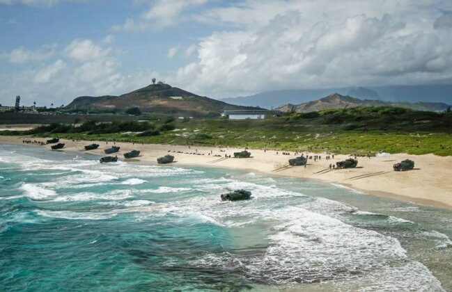 Photo: Amphibious landing exercise at MCBH during RIMPAC 2018 PC USMC