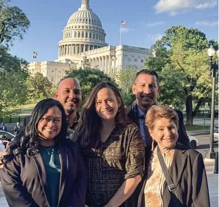 Photo: Office of Hawaiian Affairs Chair Kaialiʻi Kahele with delegates