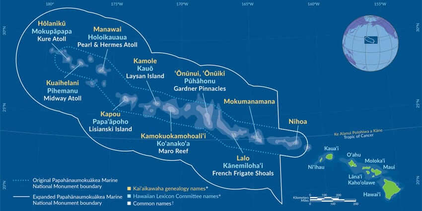 Map of the Hawaiian Archipelago