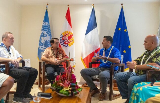 Photo: OHA Board of Trustees and Staff meet with the Assembly of French Polynesia