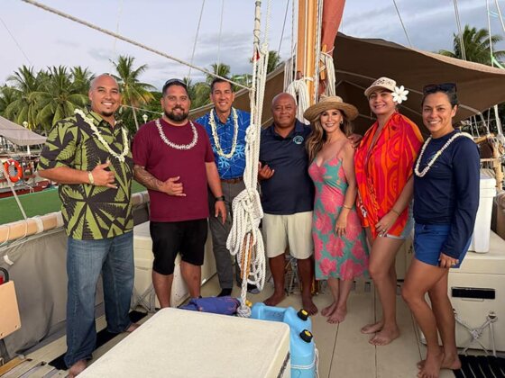 Visiting Hōkūle&lsquo;a while she was docked in Pape&lsquo;ete.