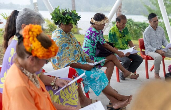 Photo: Delegates at the Heiva Raromataʻi Festival