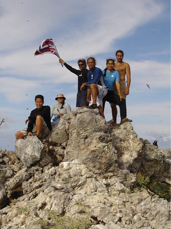 Photo: Nā Kupuʻeu Pae Moku visited Mokumanamana with voyaging canoes Hōkūleʻa and Hōkūalakaʻi