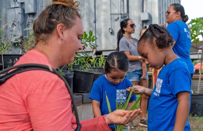 Photo: INPEACE students learn about native plants
