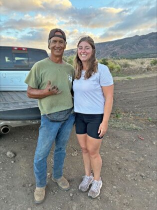 Photo: Bobby Pahia of Waikapū and author Rose Angelo