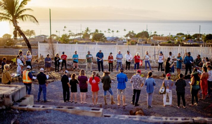 Photo: Blessing ceremony for Lahaina Truust land