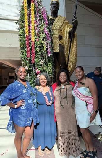 Photo: Kamehameha Lei Draping Ceremony