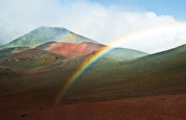 Photo: Rainbow over Haleakalā Summit