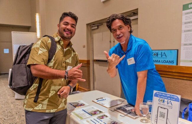 Photo: Nainoa Christian with Robert Crowell