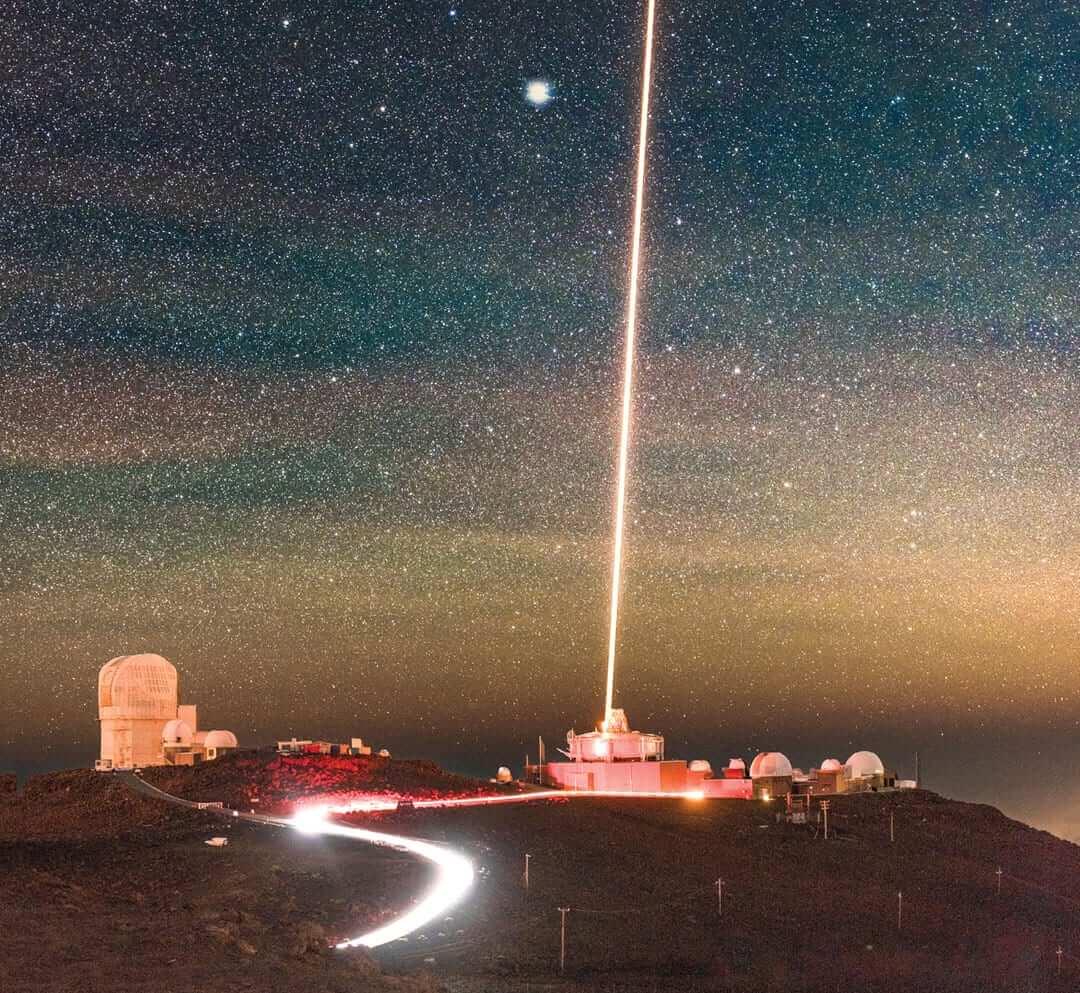 Photo: A time-lapse image of the Air Force's Maui Space Surveillance Complex