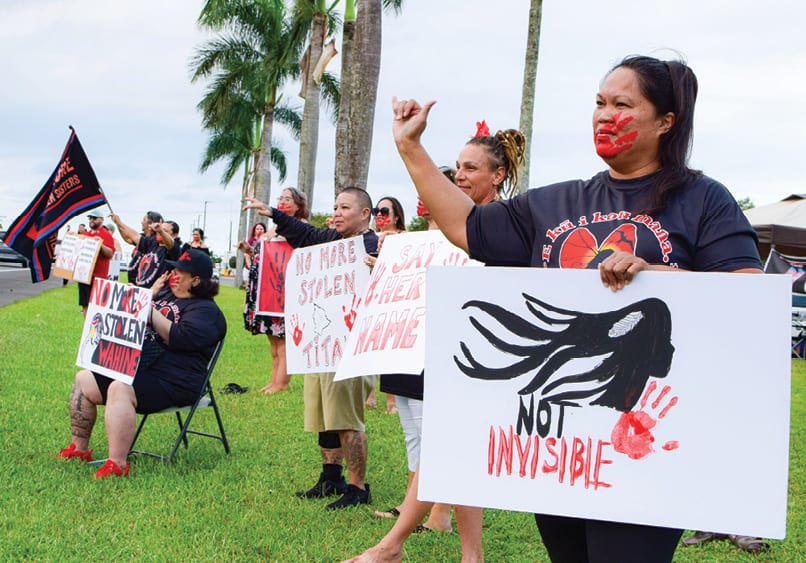 Photo: Wahine at MMIWGM event
