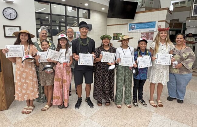 Photo: Haumana pose for a photo at Ola Ka &lsquo;Ī