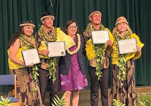 Photo: First graduating class of Ke Kula Kiʻekiʻe o Pūʻōhala