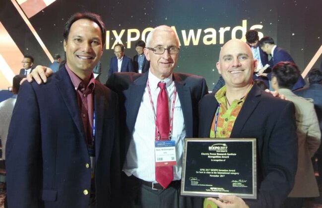 Photo: Shifted Energy&rsquo;s Olin Lagon and Forest Frizzell at BIXPO in South Korea